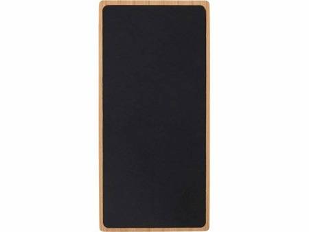 Внешний аккумулятор с подсветкой лого и солнечной панелью «Reedia S1», 10000 mAh, бамбук, черный