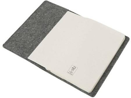 Двустороннее портфолио из рпет-фетра и искусственной кожи "Felt", серый