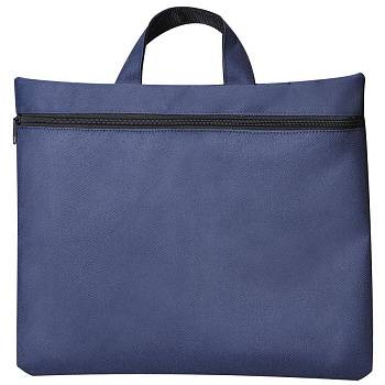 Сумка для документов "Paper", синий, 40х30 см,полиэстер, шелкография