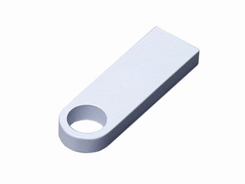 USB 2.0-флешка на 8 Гб с мини чипом и круглым отверстием, белый USB 2.0-флешка на 8 Гб с мини чипом и круглым отверстием, белый