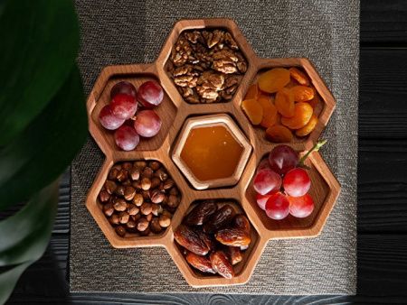 Менажница соты с одной соусницей "Соты"