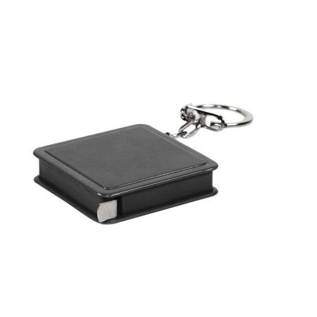 Брелок-рулетка (1 м), белый, 4х4х1 см, пластик