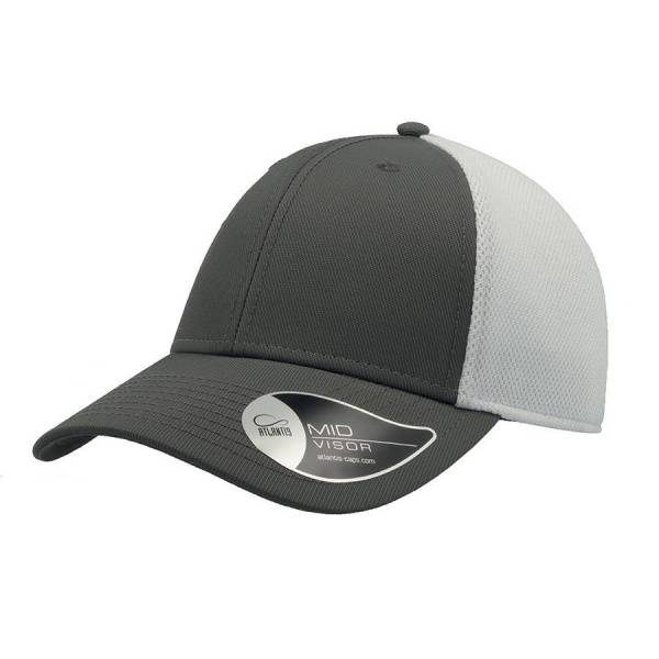 Бейсболка "Campus", белый/бордовый, 100% полиамид, 224 г/м2