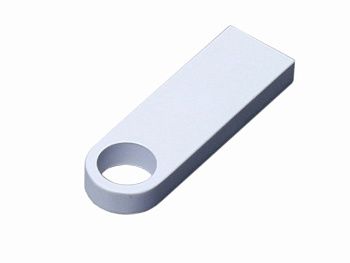 USB 2.0-флешка на 128 Гб с мини чипом и круглым отверстием, белый USB 2.0-флешка на 128 Гб с мини чипом и круглым отверстием, белый