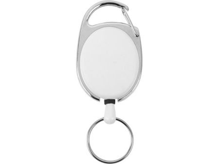 Ретрактор «Слип» с кольцом, белый/серебристый