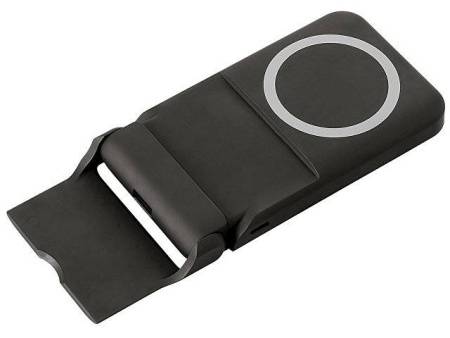 Беспроводной внешний аккумулятор с подсветкой лого и подставкой «Magflash», 10000 мАч, 15 Вт, черный