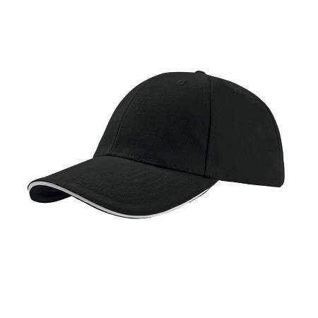 Бейсболка "LIBERTY SANDWICH",6 клиньев,сэндвич,металл.застежка,бежев. с синим,100% хлопок