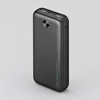 Внешний АКБ NRG Power V2 10000 мА-ч, 2A, 2xUSB, черный, Deppa